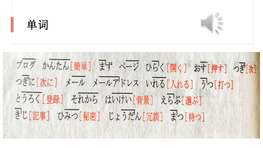 第二课 ブログ 单词语法课件 2022-2023学年初中日语八年级(共18张PPT)