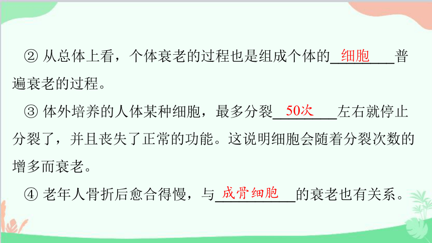 生物人教版(2019)必修1 第6章 细胞的生命历程 第3节细胞的衰老和死亡课件(共74张PPT)