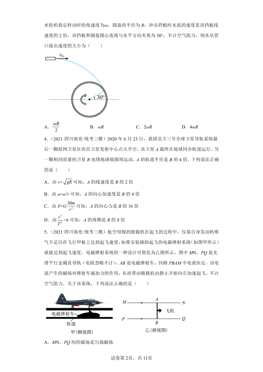 四川省南充市高考物理三年（2021-2023）模拟题（三模）按题型分类汇编-01选择题（含解析）