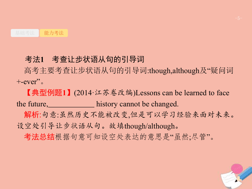 2022届高考英语二轮复习语法专题突破专题四并列句与状语从句课件(15张ppt）