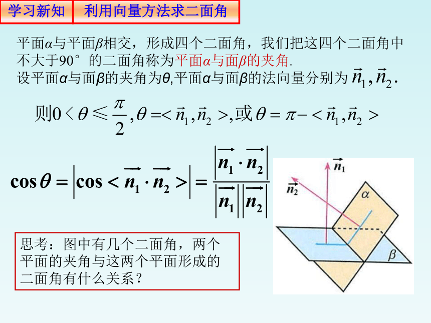 人教A版（2019）高中数学选择性必修第一册1.4.2用空间向量研究距离、夹角问题2求空间角(共21张PPT)