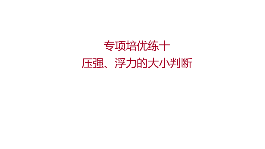 2022物理八年级下册第六章专项培优练十压强、浮力的大小判断(习题课件共16张PPT)