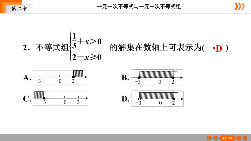 2020-2021学年北师大版八年级数学下册2.6 一元一次不等式组习题课件（共21张PPT）