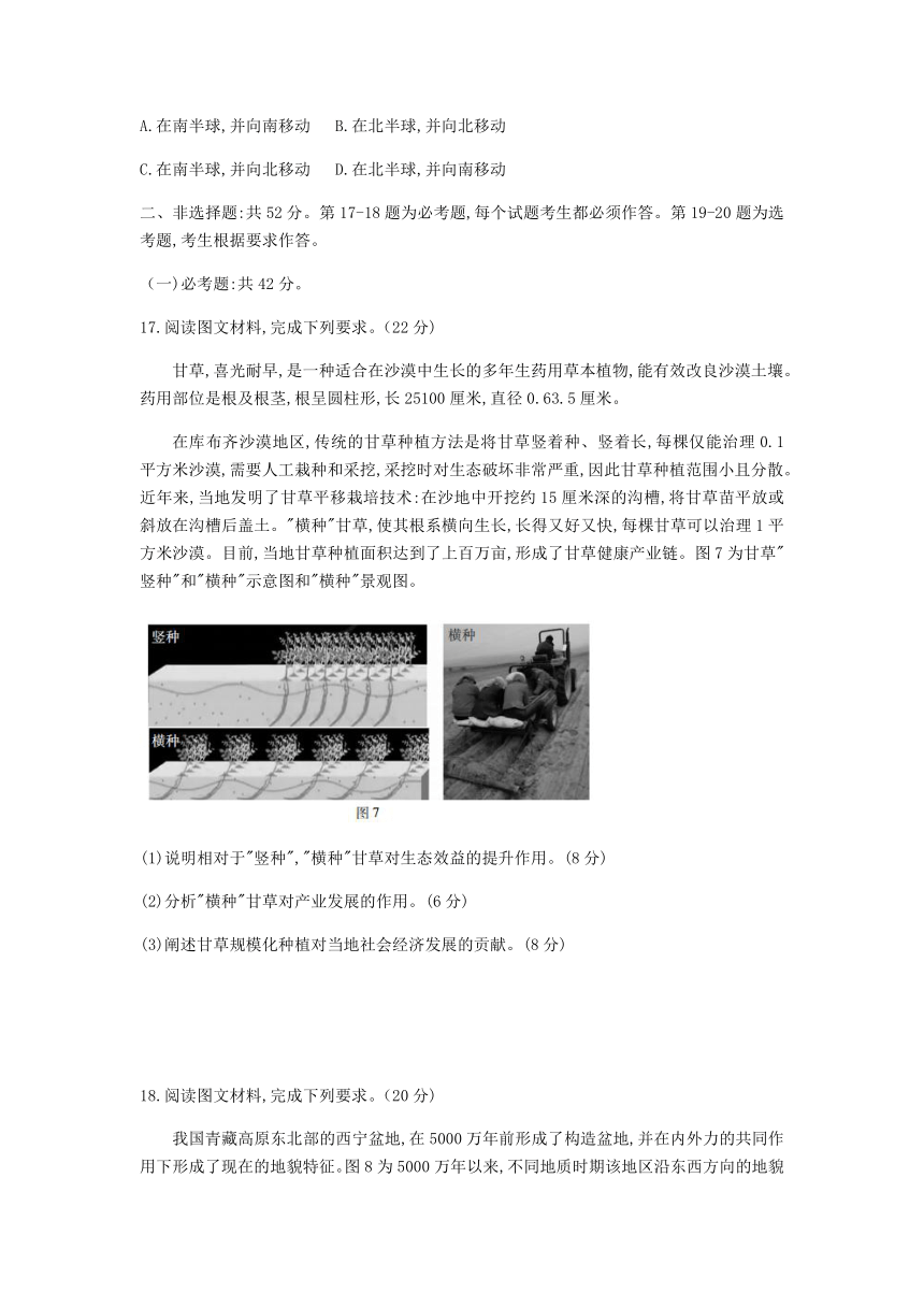 广东省“百越名校联盟”2021届高三12月普通高中学业质量检测地理试题 Word版含选择题解析