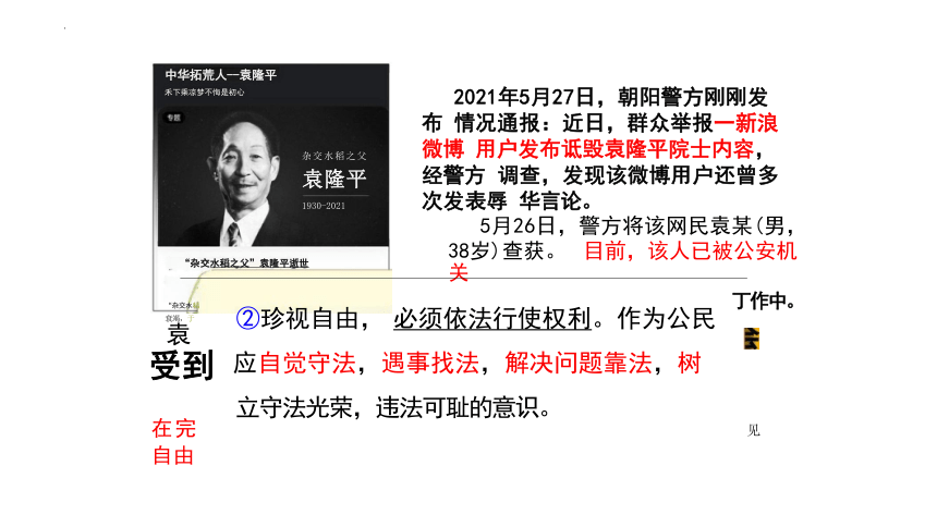 7.2 自由平等的追求 课件(共22张PPT)-2023-2024学年统编版道德与法治八年级下册