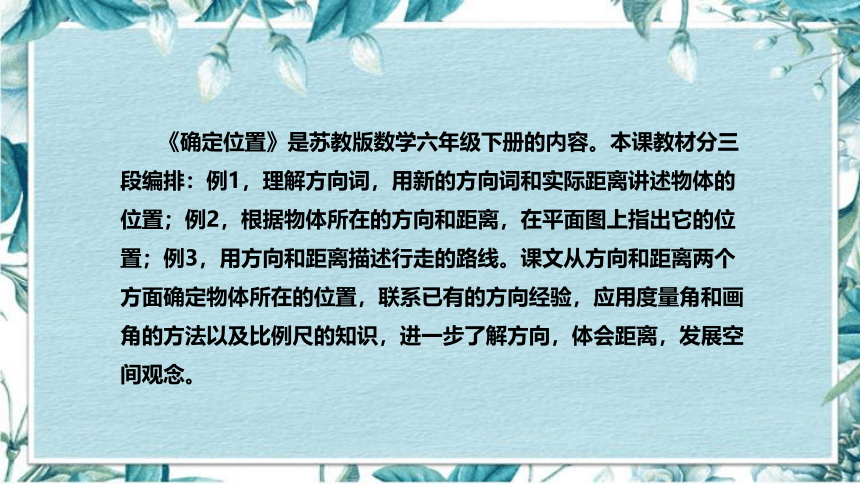 苏教版数学六年级下册《确定位置》说课稿（附反思、板书）课件(共38张PPT)