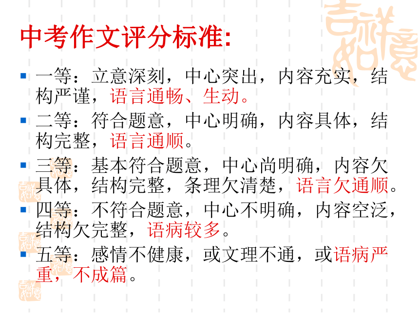 初中语文作文辅导《让作文语言靓丽起来》课件（33张PPT）