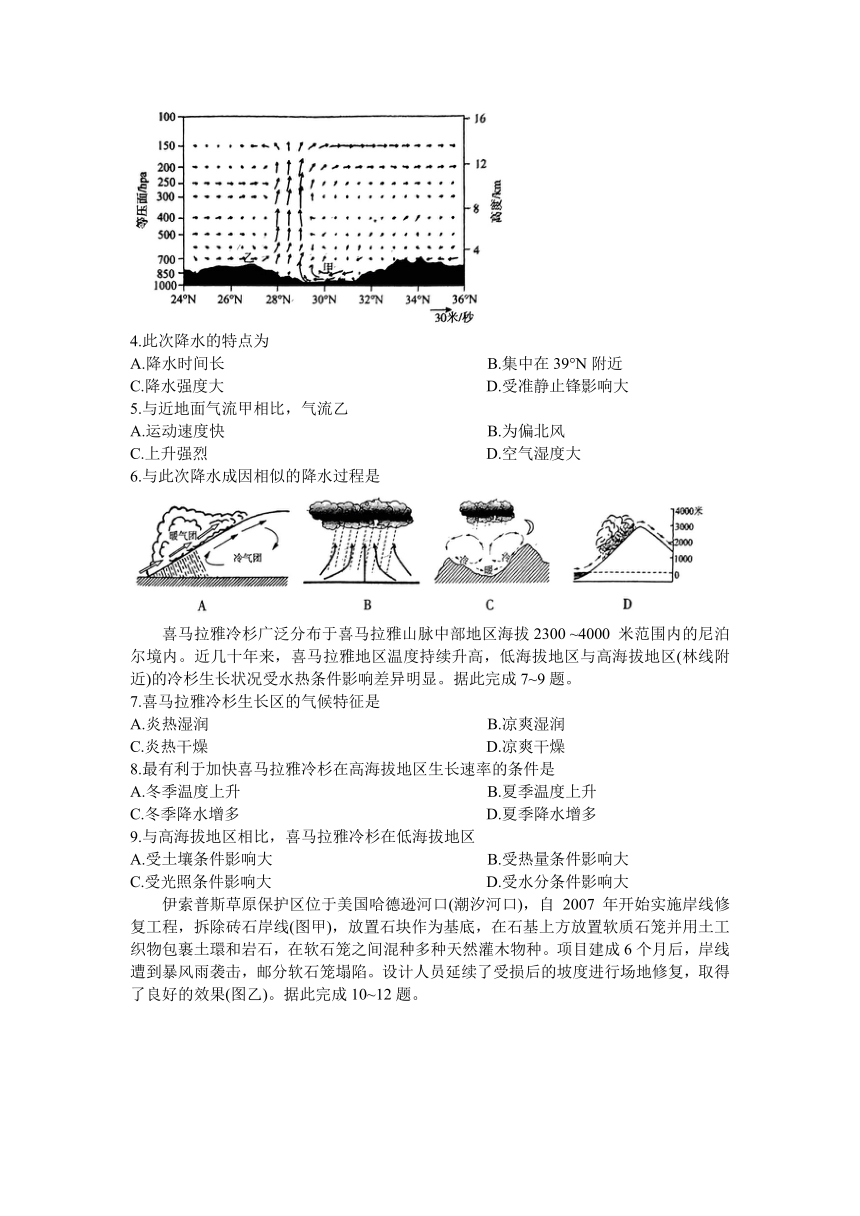 广东省百师联盟2024届高三下学期二轮复习联考（一）地理（解析版）