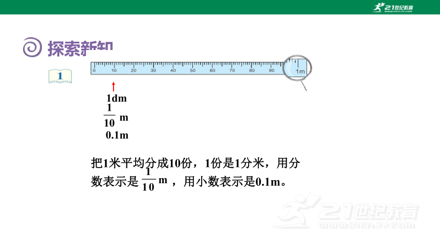 人教版（2023春）数学四年级下册  4.1 小数的意义  课件(共21张PPT)