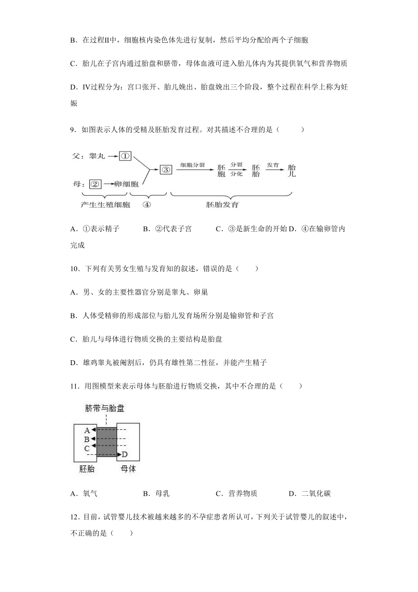 1.1 新生命的诞生 一课一练（含答案）