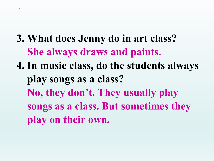 Lesson 14 Jenny's School Life课件(共30张PPT)2022-2023学年冀教版七年级英语下册