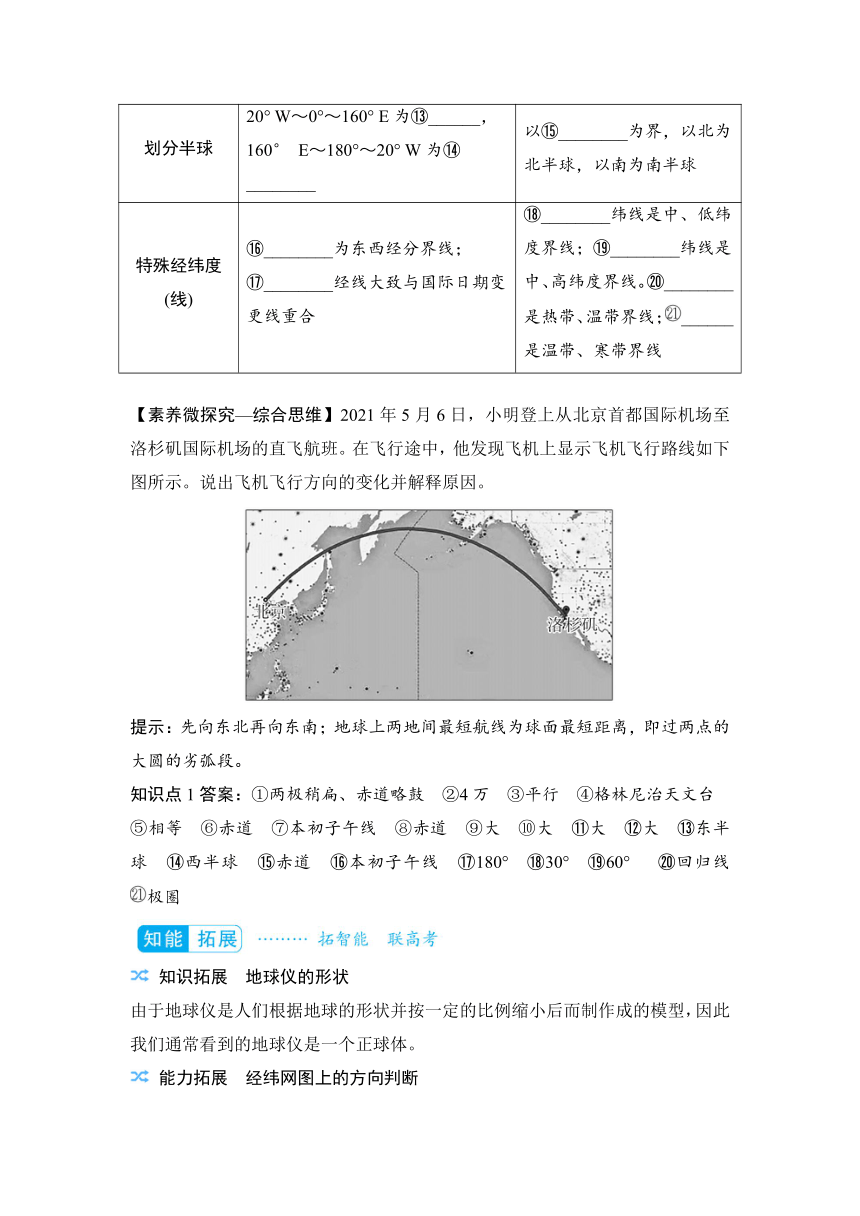 2023届高三地理一轮复习学案 专题一  地球与地图（含答案）