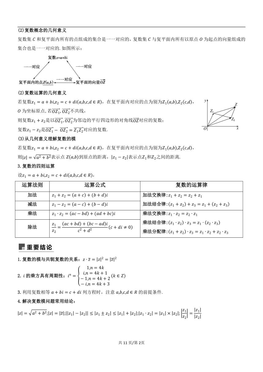 （教案讲义）2022-2023学年高三年级新高考数学一轮复习专题8.1复数的概念及运算