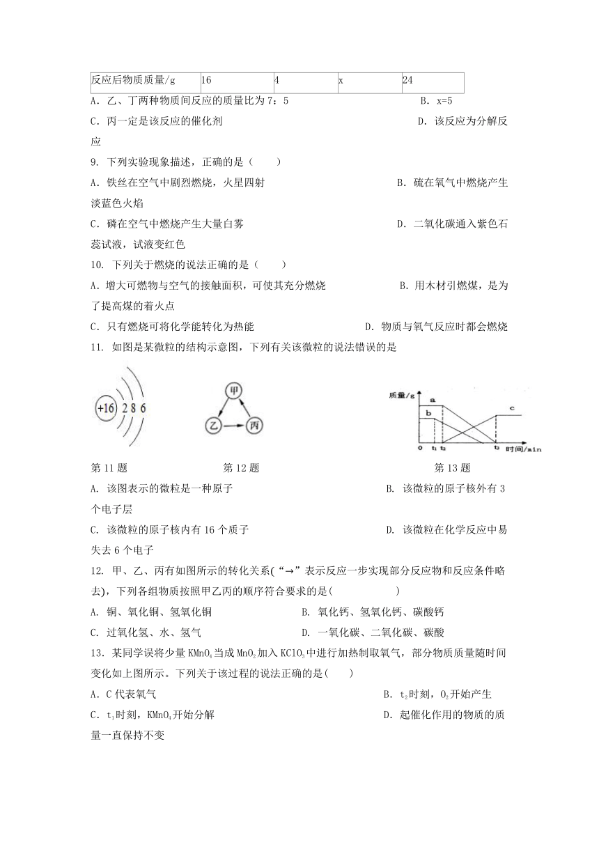 湖南省怀化市溆浦县第一中学2022-2023学年九年级上学期12月期末化学试题（含答案）