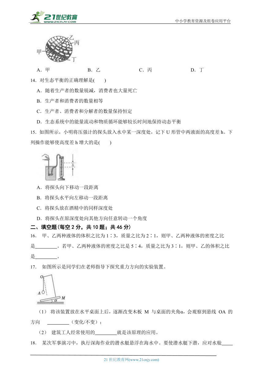 2023年科学中考模拟测试卷9 含解析（满分180分）