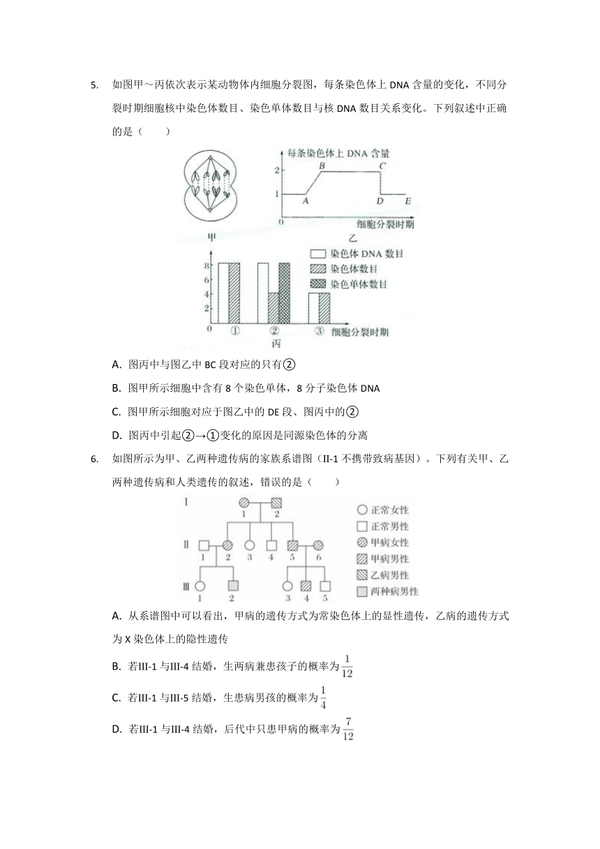 安徽省安庆市桐城市重点中学2021-2022学年高一上学期12月综合测试生物试题（Word版含答案）