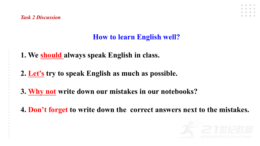 Module 1 How to learn English Unit 2 You should smile at her 课件34张PPT