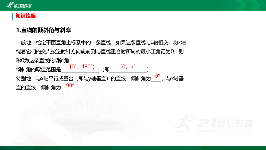 【课件】2.2直线及其方程 2.2.1直线的倾斜角与斜率 数学-RJB-选择性必修第一册-第二章 平面解析几何 (共62张PPT)