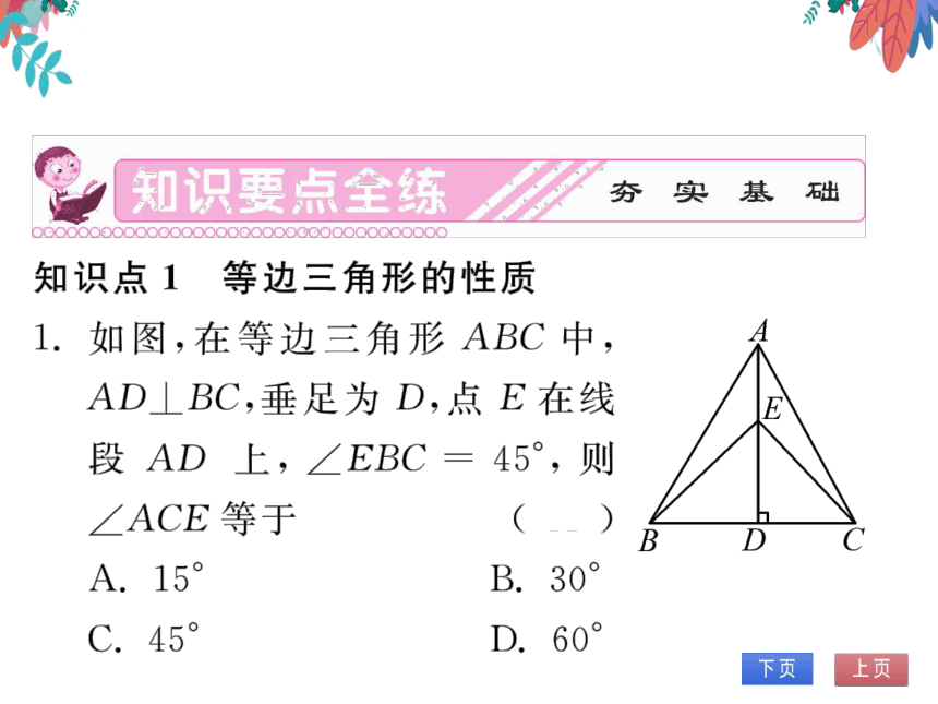 13.3.2第1课时等边三角形的性质与判定　习题课件