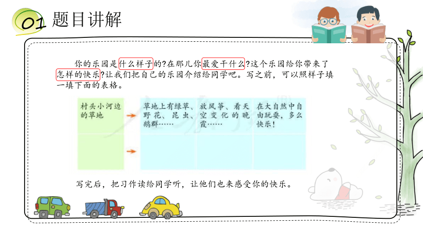 四年级语文下册第一单元习作《我的乐园》   课件(共19张PPT)