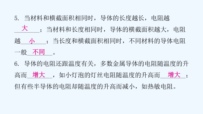 沪粤版九年级上册物理 14.1  怎样认识电阻  第1课时认识电阻 习题课件(共28张PPT)