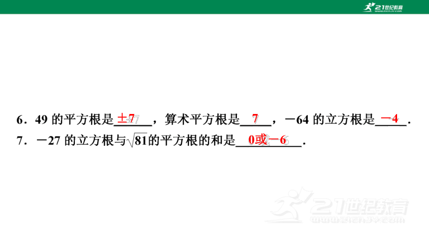 第六章 实数 章末复习与提升 课件(共37张PPT)