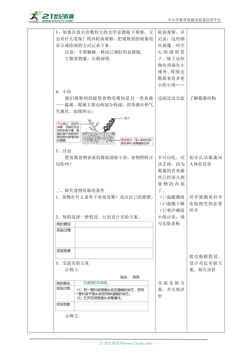 【核心素养目标】1.3《发霉的馒头》教案