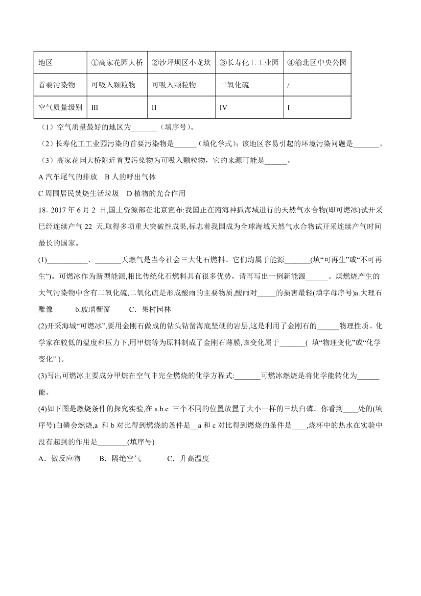 9.3保护我们的生存环境-2021-2022学年九年级化学仁爱版下册（word版 含解析）