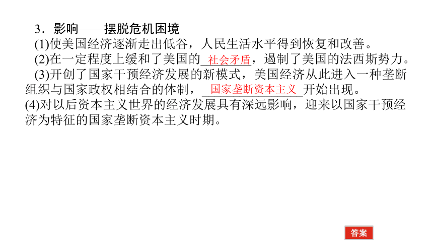 2022年新高考全国通用历史人教版一轮知识点复习：课题31 从自由放任到国家干预——资本主义世界经济危机和罗斯福新政 复习课件（27张）