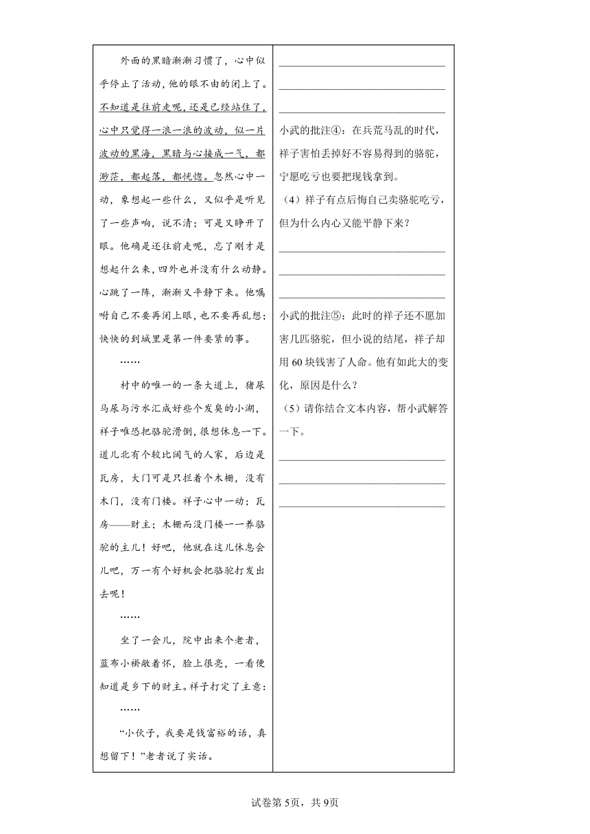 江苏省南京市玄武区十三中锁金分校2022-2023学年七年级下学期期中语文试题（含解析）