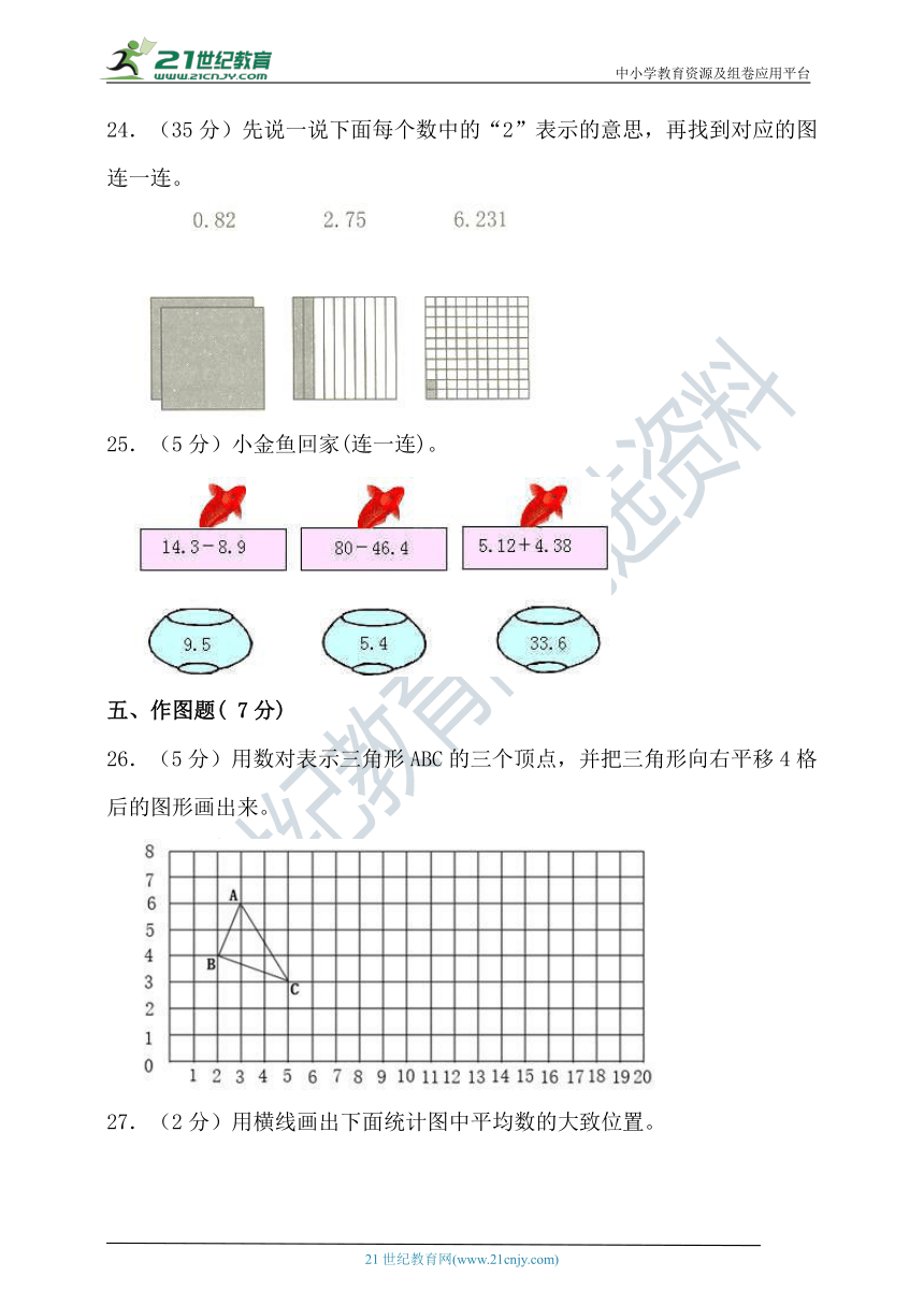 2021-2022学年度第二学期北京版四年级数学期末检测（含答案）