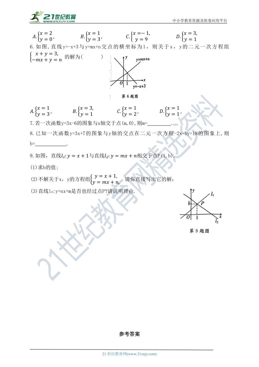 7.4.1 二元一次方程与一次函数的关系同步练习（含答案）