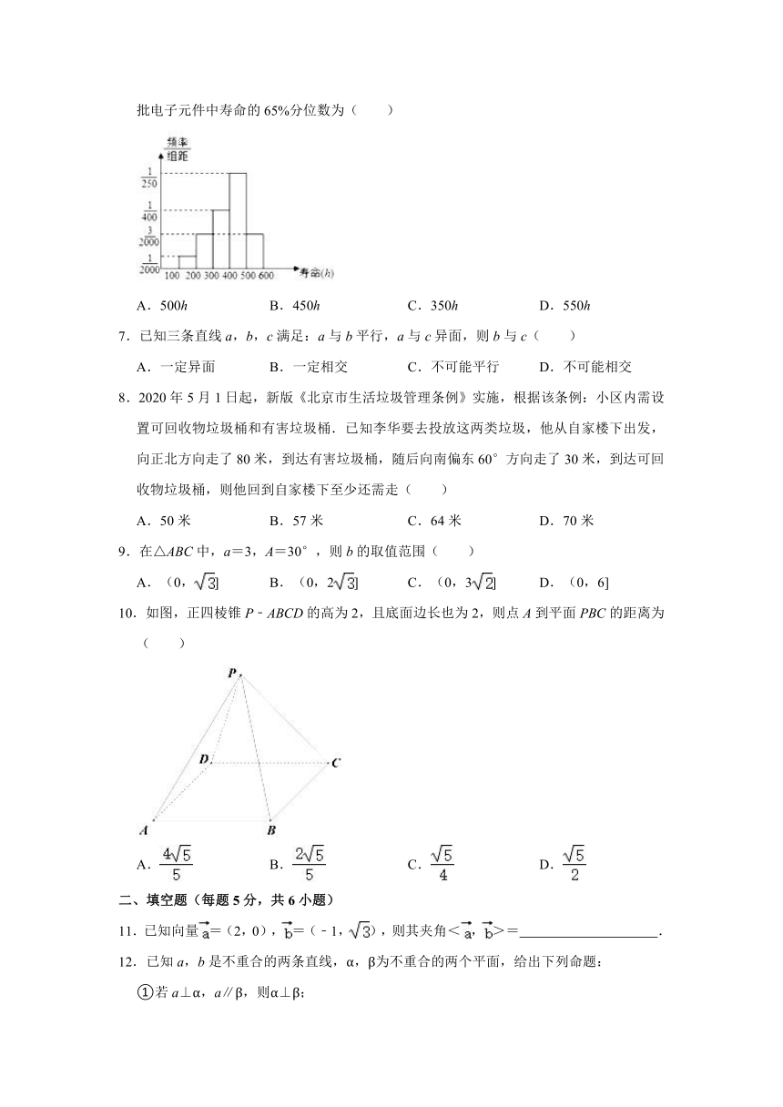 2020-2021学年北京市东城区汇文高一（下）期末数学试卷(word解析版)