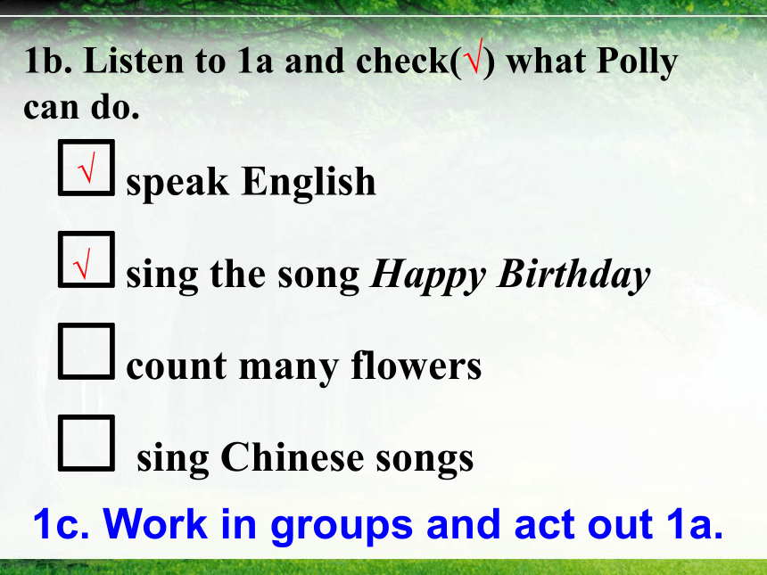 Unit7 Topic 2 Can you sing an English song? Section B 课件（22张PPT）