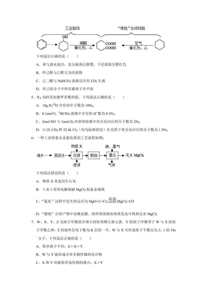 2021年高考化学真题及解析（湖南卷）