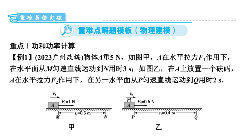 2024年广东省中考物理二轮复习考点课件：功+功率 习题课件(共41张PPT)