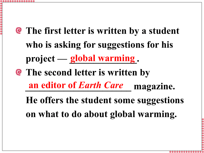 人教版高二英语选修六Unit 4 Global warming  Using language课件（36张ppt）