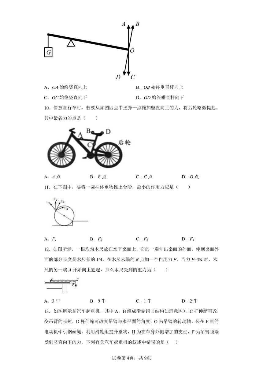 5.1 杠杆练习（含答案）