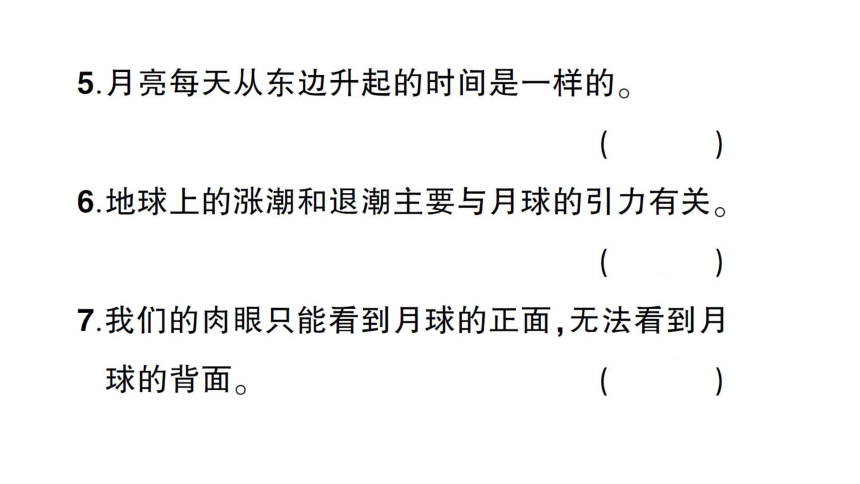 教科版（2017秋）三年级科学下册 第三单元太阳、地球和月球综合训练 (课件共28张PPT)