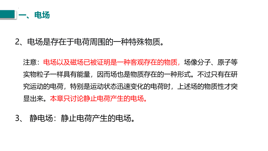 9.3电场 电场强度（第一课时） 课件 (共23张PPT)高二上学期物理人教版（2019）必修第三册