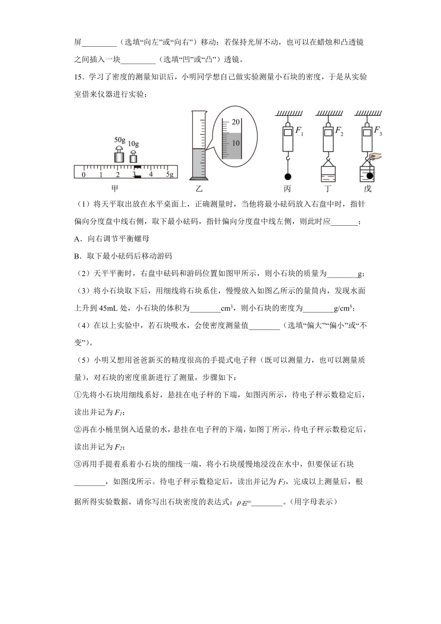 2023年广东省深圳市学府中学中考物理二模模拟卷（含解析）
