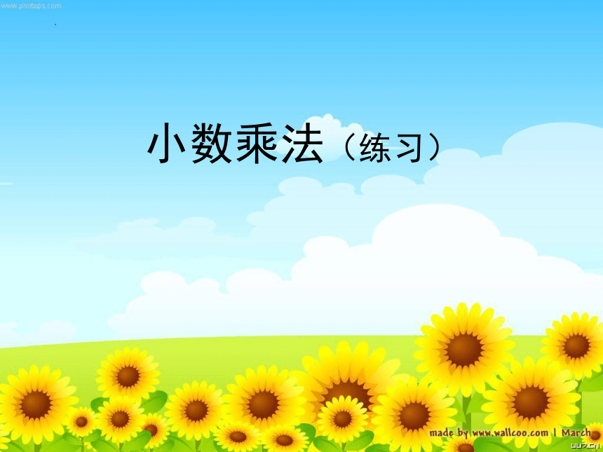 四年级下册数学北师大版小数乘法（练习）课件(共27张PPT)