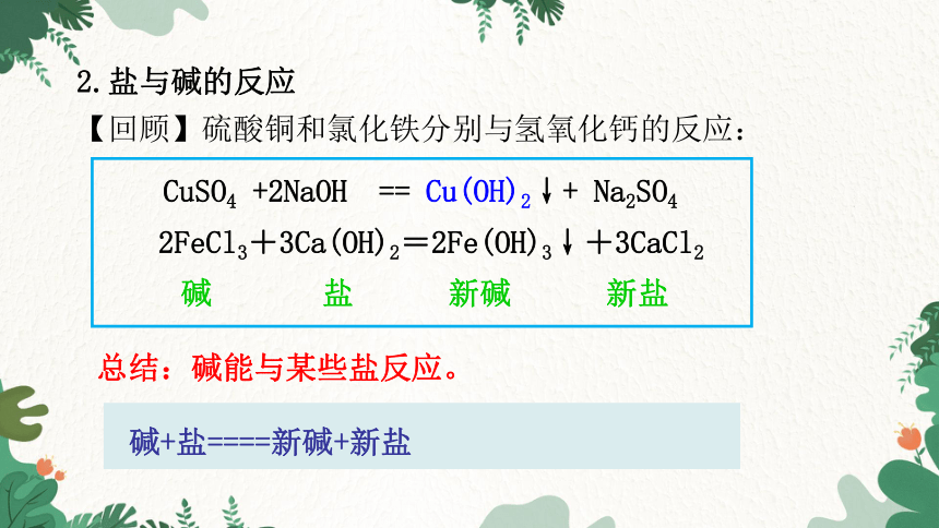 粤教版九年级化学下册8.4  常见的盐第2课时   盐的化学性质 复分解反应发生的条件课件(共30张PPT)