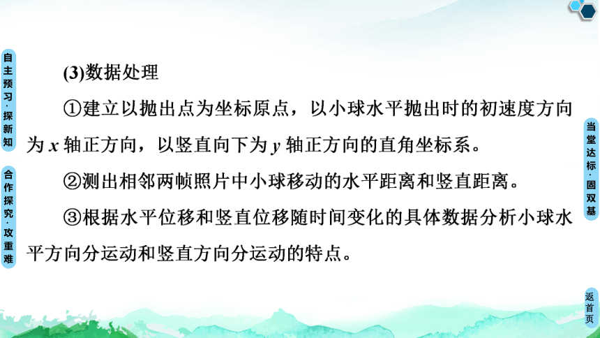 人教版（2019）高中物理 必修第二册 5.3 实验：探究平抛运动的特点课件