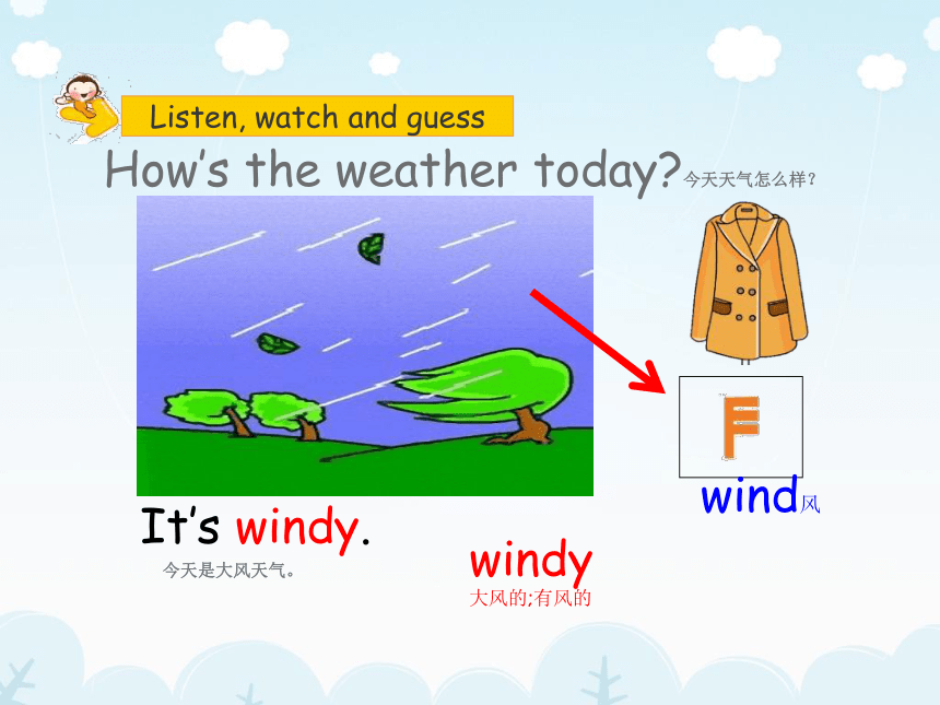 Unit 2 Lesson 11 How's the WeatherToday? 课件（共18张PPT）