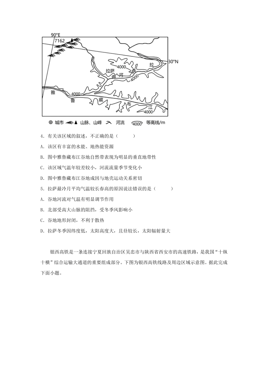 黑龙江省大庆市肇州县第二高级中学2022-2023学年高二下学期5月期中考试地理试题（含答案）