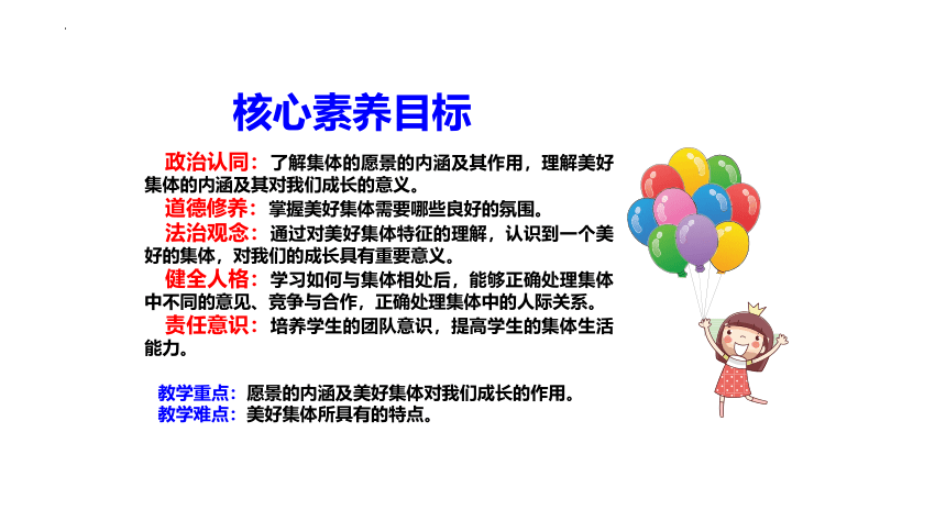 （核心素养目标）8.1憧憬美好集体课件(共26张PPT)-2023-2024学年统编版道德与法治七年级下册