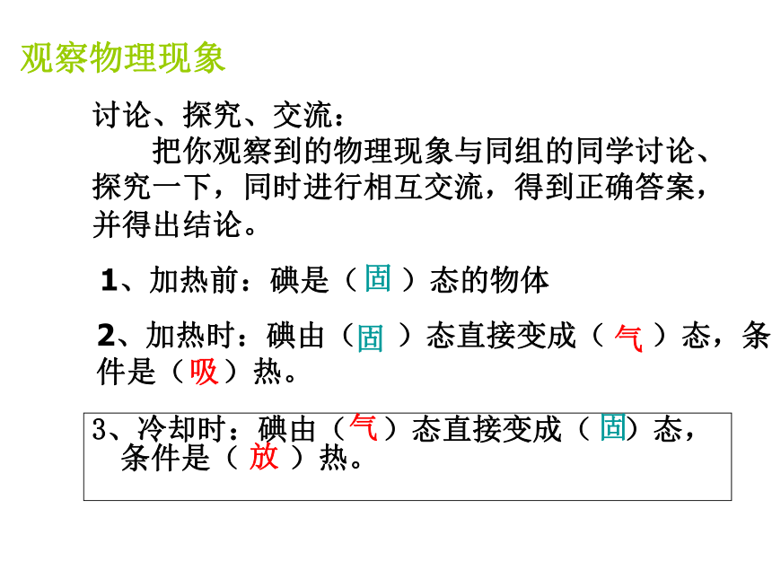 沪粤版初中物理八年级上册4.4升华和凝华 课件(共19张PPT)