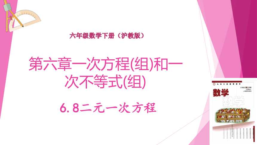 6.8二元一次方程（教学课件）-六年级数学下册（沪教版）  19张PPT