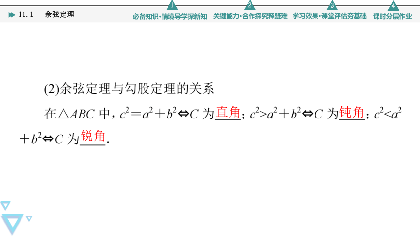 第11章 11.1　 余弦定理(共78张PPT)